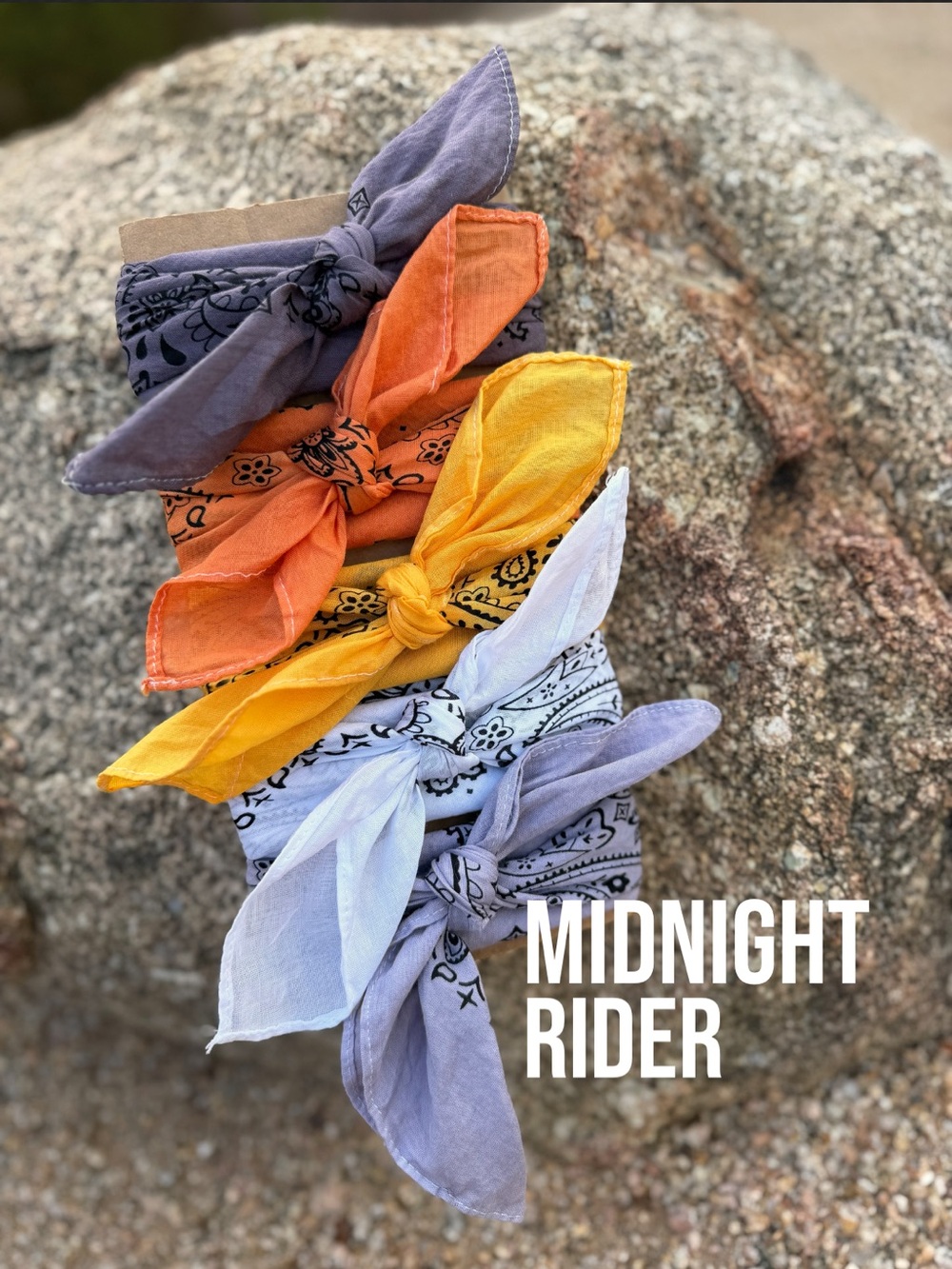 Bandana Bandanas Set ⭐️NWT Cotton Paisley “MIDNIGHT RIDER Harley-Davidson”